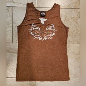 Harley-Davidson Brown Tank Top